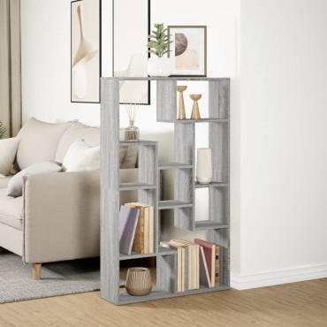 vidaXL Βιβλιοθήκη Γκρι Sonoma 72x20x120cm από Επεξεργασμένο Ξύλο 1 τεμ.