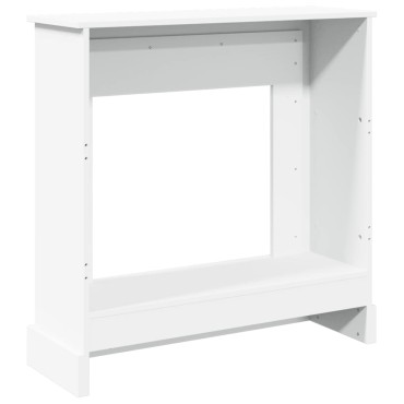 vidaXL Πλαίσιο Τζακιού Λευκό 90x30x90 εκ. από Επεξ. Ξύλο