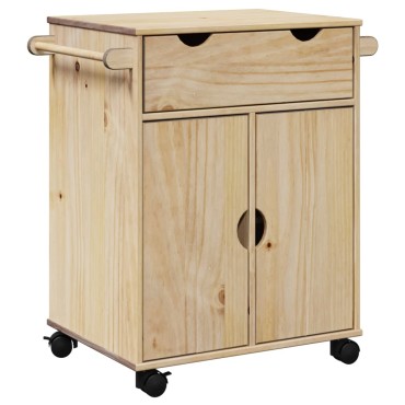 vidaXL Τρόλεϊ Κουζίνας OTTA 59x45x80cm από Μασίφ Ξύλο Πεύκου 1 τεμ.