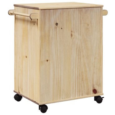 vidaXL Τρόλεϊ Κουζίνας OTTA 59x45x80cm από Μασίφ Ξύλο Πεύκου 1 τεμ.