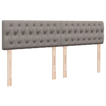 vidaXL Κρεβάτι Boxspring με Στρώμα Taupe 200x200cm Υφασμάτινο 1 τεμ. - Διπλό