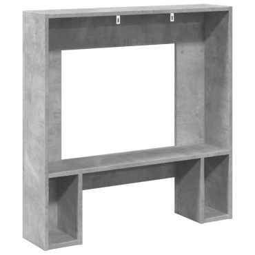 vidaXL Πλαίσιο Τζακιού Γκρι Σκυρ. 81x18x82 εκ. από Επεξ. Ξύλο