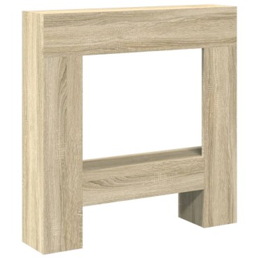 vidaXL Πλαίσιο Τζακιού Sonoma Δρυς 81x18x82 εκ. από Επεξ. Ξύλο
