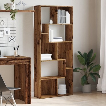 vidaXL Βιβλιοθήκη Όψη Παλαιού Ξύλου 67x24x161cm Επεξεργασμένο Ξύλο 1 τεμ.