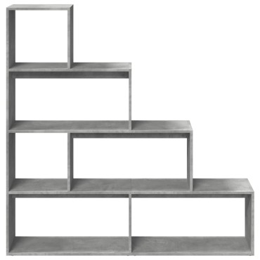 vidaXL Βιβλιοθήκη/Διαχωρ. Χώρου 4 Επ. Γκρι 143,5x29x143,5cm Επ. Ξύλο 1 τεμ.