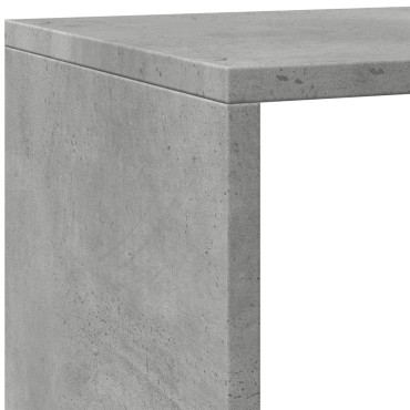 vidaXL Βιβλιοθήκη/Διαχωρ. Χώρου 4 Επ. Γκρι 143,5x29x143,5cm Επ. Ξύλο 1 τεμ.