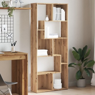 vidaXL Βιβλιοθήκη Αρτισιανή Δρυς 67x24x161cm Επεξ. Ξύλο 1 τεμ.