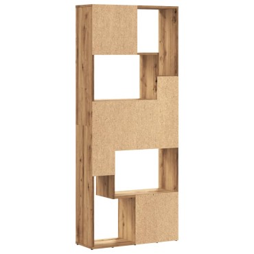 vidaXL Βιβλιοθήκη Αρτισιανή Δρυς 67x24x161cm Επεξ. Ξύλο 1 τεμ.
