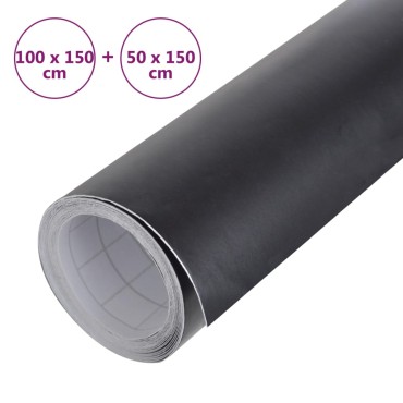 vidaXL Μεμβράνες Αυτοκινήτου 2 τεμ. Μαύρο Ματ 100x150 εκ. & 50x150 εκ.