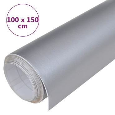vidaXL Μεμβράνη Αυτοκινήτου Ασημί Ματ 100 x 150 εκ.