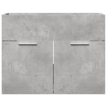 vidaXL Ντουλάπι Νιπτήρα Γκρι Σκυροδέματος 60x38,5x46cm Επεξ. Ξύλο 1 τεμ.