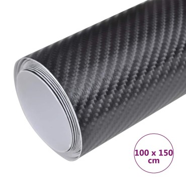 vidaXL Μεμβράνη Αυτοκινήτου 4D Μαύρη 100 x 150 εκ.