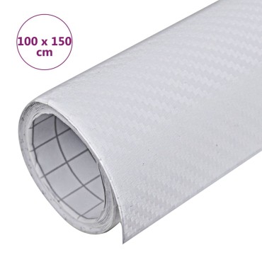 vidaXL Μεμβράνη Αυτοκινήτου 3D Λευκή 100 x 150 εκ.