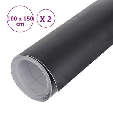 vidaXL Μεμβράνες Αυτοκινήτου 2 τεμ. Μαύρο Ματ 100x150 εκ.
