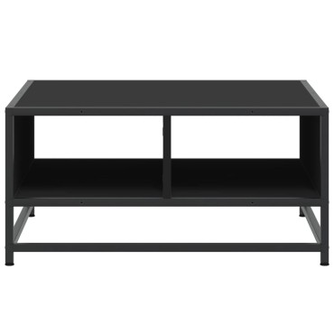 vidaXL Τραπεζάκι Σαλονιού Μαύρο 60,5x60,5x30cm Επεξ. Ξύλο & Μέταλλο 1 τεμ.
