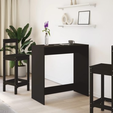 vidaXL Τραπέζι Μπαρ Μαύρο 102x50x103,5cm Επεξεργ. Ξύλο 1 τεμ.