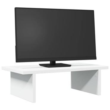 vidaXL Βάση Οθόνης Λευκή 50 x 27 x 15 εκ. από Επεξεργασμένο Ξύλο