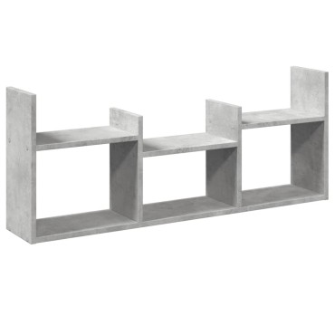 vidaXL Ντουλάπι Τοίχου Γκρι Σκυρ. 100x18x40cm από Επεξεργασμένο Ξύλο 1 τεμ.
