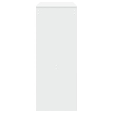 vidaXL Τραπέζι Μπαρ με Ράφια Λευκό 90x40x103,5cm Επεξεργ. Ξύλο 1 τεμ.