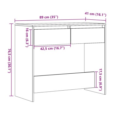 vidaXL Τραπέζι Κονσόλα Παλαιό Ξύλο 89x41x76,5cm Επεξεργασμένο Ξύλο 1 τεμ.