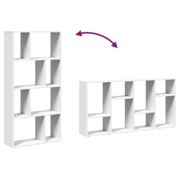 vidaXL Βιβλιοθήκη Λευκή 60x20x120cm από Επεξεργασμένο Ξύλο 1 τεμ.