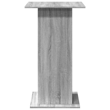 vidaXL Τραπέζι Μπαρ με Ράφια Γκρι Sonoma 60x60x102cm Επεξ. Ξύλο 1 τεμ.