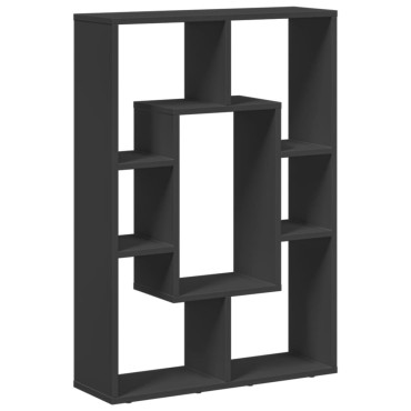 vidaXL Βιβλιοθήκη Μαύρη 63x20x90cm από Επεξεργασμένο Ξύλο 1 τεμ.