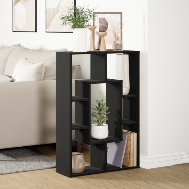 vidaXL Βιβλιοθήκη Μαύρη 63x20x90cm από Επεξεργασμένο Ξύλο 1 τεμ.