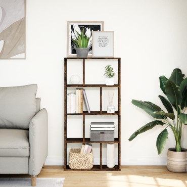 vidaXL Βιβλιοθήκη Καπνιστή Δρυς 60x20x120cm από Επεξεργασμένο Ξύλο 1 τεμ.