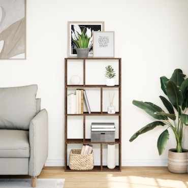 vidaXL Βιβλιοθήκη Καφέ Δρυς 60x20x120cm από Επεξεργασμένο Ξύλο 1 τεμ.