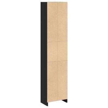 vidaXL Βιβλιοθήκη Μαύρη 40x24x176cm από Επεξεργασμένο Ξύλο 1 τεμ.
