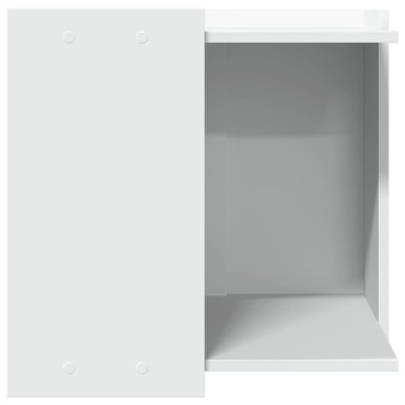 vidaXL Τουαλέτα Γάτας Περίφραξη Λευκό 53x53x51 εκ. Επεξεργασμ. Ξύλο