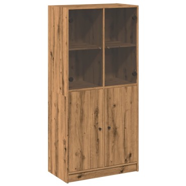 vidaXL Ντουλάπα με Πόρτες Αρτισιανή Δρυς 68x37x142cm Επεξ. Ξύλο 1 τεμ.