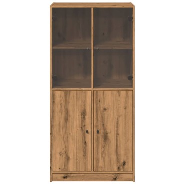 vidaXL Ντουλάπα με Πόρτες Αρτισιανή Δρυς 68x37x142cm Επεξ. Ξύλο 1 τεμ.