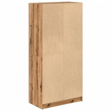 vidaXL Ντουλάπα με Πόρτες Αρτισιανή Δρυς 68x37x142cm Επεξ. Ξύλο 1 τεμ.
