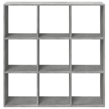 vidaXL Βιβλιοθήκη/Διαχωριστικό Χώρου Γκρι 102x29x103,5cm Επεξ. Ξύλο 1 τεμ.