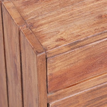 vidaXL Κομοδίνο με 3 Συρτάρια 35x25x35cm από Μασίφ Ξύλο Μαόνι 1 τεμ.