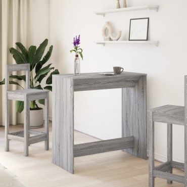 vidaXL Τραπέζι Μπαρ Γκρι Sonoma 102x50x103,5cm Επεξεργ. Ξύλο 1 τεμ.