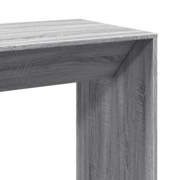 vidaXL Τραπέζι Μπαρ Γκρι Sonoma 102x50x103,5cm Επεξεργ. Ξύλο 1 τεμ.