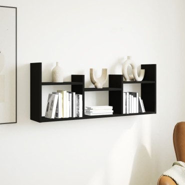 vidaXL Ντουλάπι Τοίχου Μαύρο 100x18x40cm από Επεξεργασμένο Ξύλο 1 τεμ.