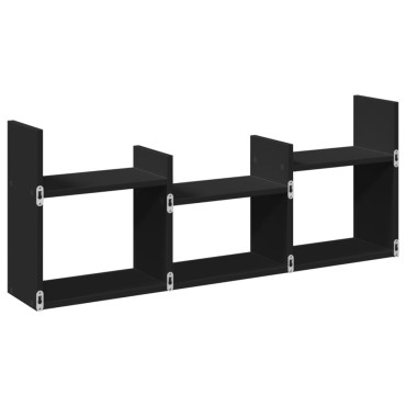 vidaXL Ντουλάπι Τοίχου Μαύρο 100x18x40cm από Επεξεργασμένο Ξύλο 1 τεμ.