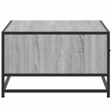 vidaXL Τραπεζάκι Σαλονιού Γκρι Sonoma 90x57x35cm Επεξ. Ξύλο/Μέταλλο 1 τεμ.