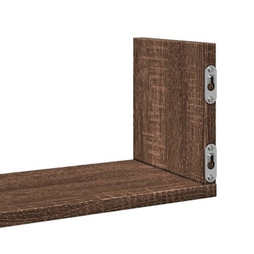 vidaXL Ραφιέρες Τοίχου 3 τεμ. Καφέ Δρυς 80x18x18cm Επεξεργασμένο Ξύλο