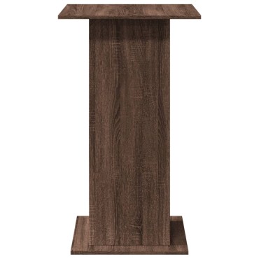 vidaXL Τραπέζι Μπαρ με Ράφια Καφέ Δρυς 60x60x102cm Επεξεργ. Ξύλο 1 τεμ.