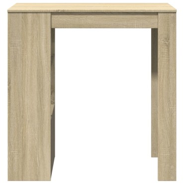 vidaXL Τραπέζι Μπαρ με Ράφια Sonoma Δρυς 102x50x103,5cm Επεξ. Ξύλο 1 τεμ.