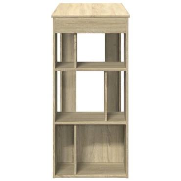 vidaXL Τραπέζι Μπαρ με Ράφια Sonoma Δρυς 102x50x103,5cm Επεξ. Ξύλο 1 τεμ.