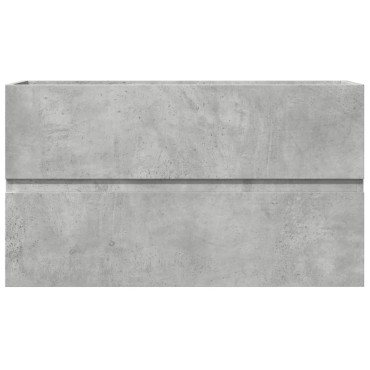 vidaXL Ντουλάπι Νιπτήρα Γκρι Σκυροδέματος 90x38,5x45cm Επεξ. Ξύλο 1 τεμ.
