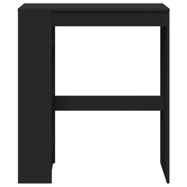 vidaXL Τραπέζι Μπαρ με Ράφια Μαύρο 90x40x103,5cm Επεξεργ. Ξύλο 1 τεμ.