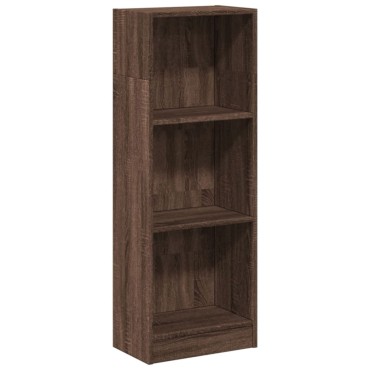 vidaXL Βιβλιοθήκη Καφέ Δρυς 40x24x109cm από Επεξεργασμένο Ξύλο 1 τεμ.