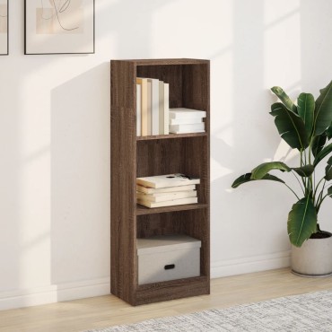 vidaXL Βιβλιοθήκη Καφέ Δρυς 40x24x109cm από Επεξεργασμένο Ξύλο 1 τεμ.